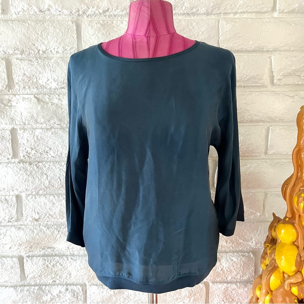 Jigsaw Teal Blouse Size Small